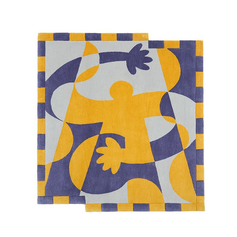 jazz_night_yellow 爵士夜晚黃紫色手工槍刺潮流地毯掛毯 - 地墊/地毯 - 聚酯纖維 黃色