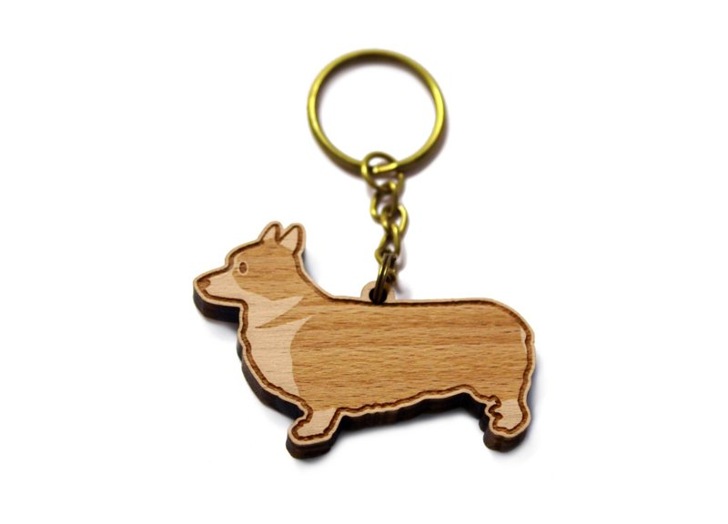 Keji---Corgi/Short/Mao/Pet/Dog/Music/Log Key Ring