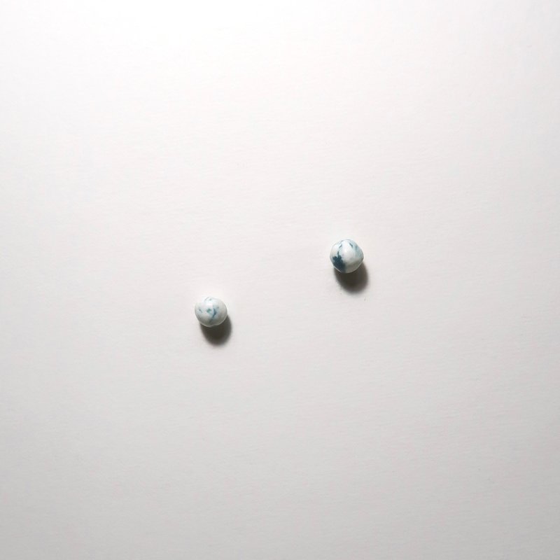 Stone Beaded Earrings - Turkish Blue