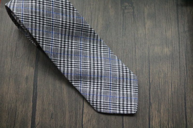 千鳥格型男領帶商務搭配禮盒裝 - 領帶/領帶夾 - 棉.麻 多色