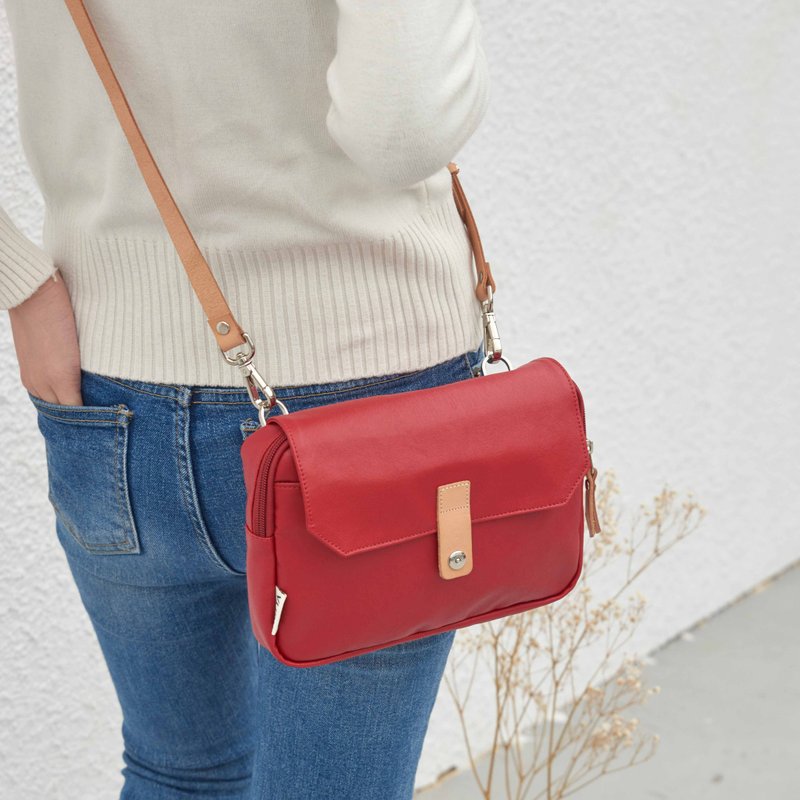 Limited edition canvas-covered cross-body bag