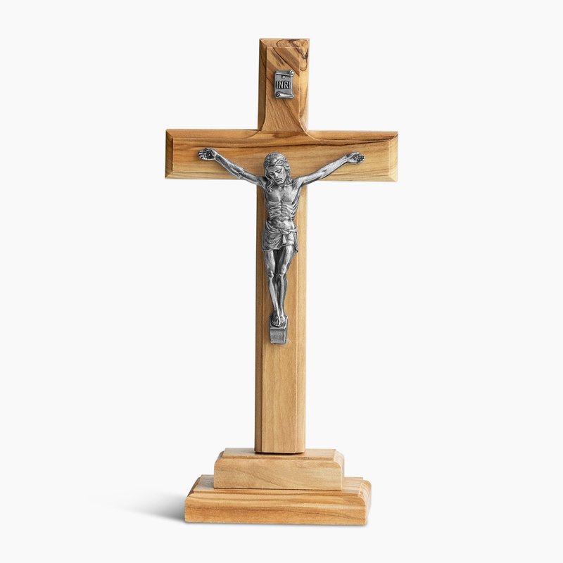 Israel imported olive wood, bitter image of Jesus, cross table decoration 161711-1