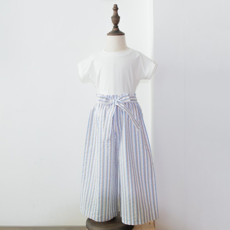 Baby Blue Striped Kids Pants
