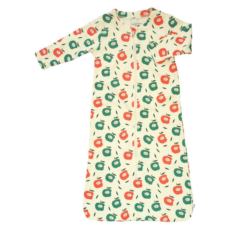 American Babysoy-Organic Cotton Apple Long Sleeve Anti-Kicking Sleeping Bag