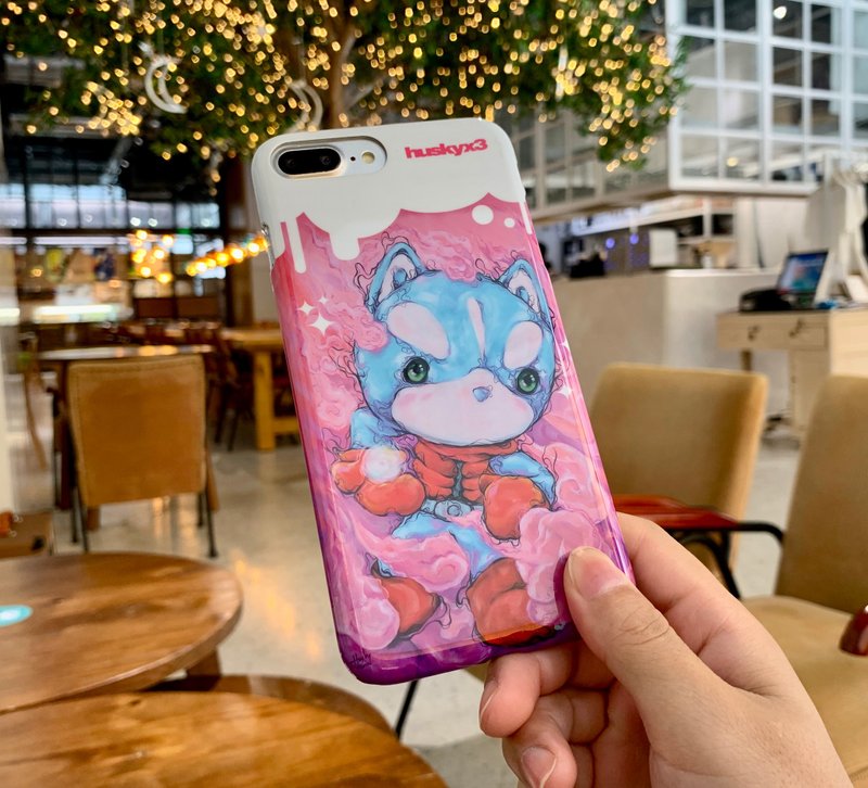 Husky x 3 Design, ultra-thin personal design. Double-sided printed mobile phone case. iPhone Xs