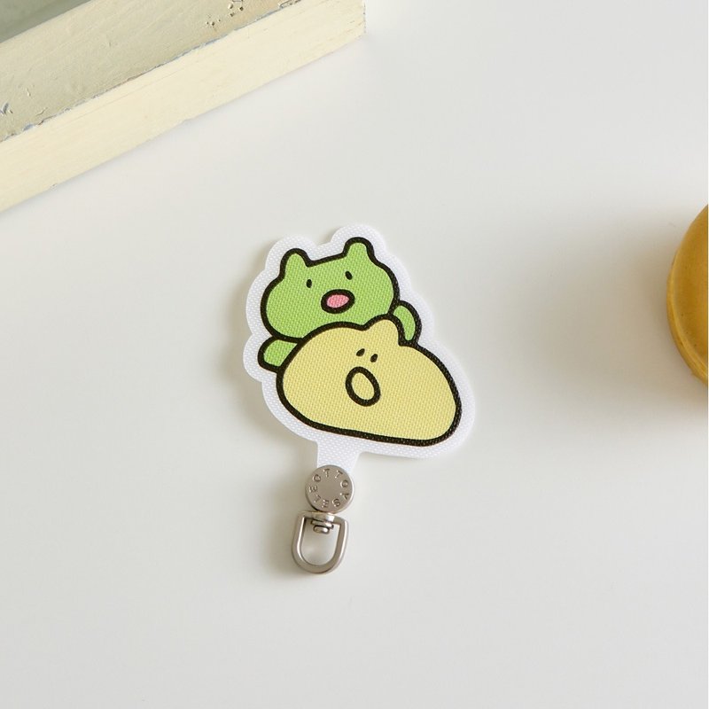 Second Morning趴趴問號旋轉手機掛片/夾片 - 手機配件 - 尼龍 多色