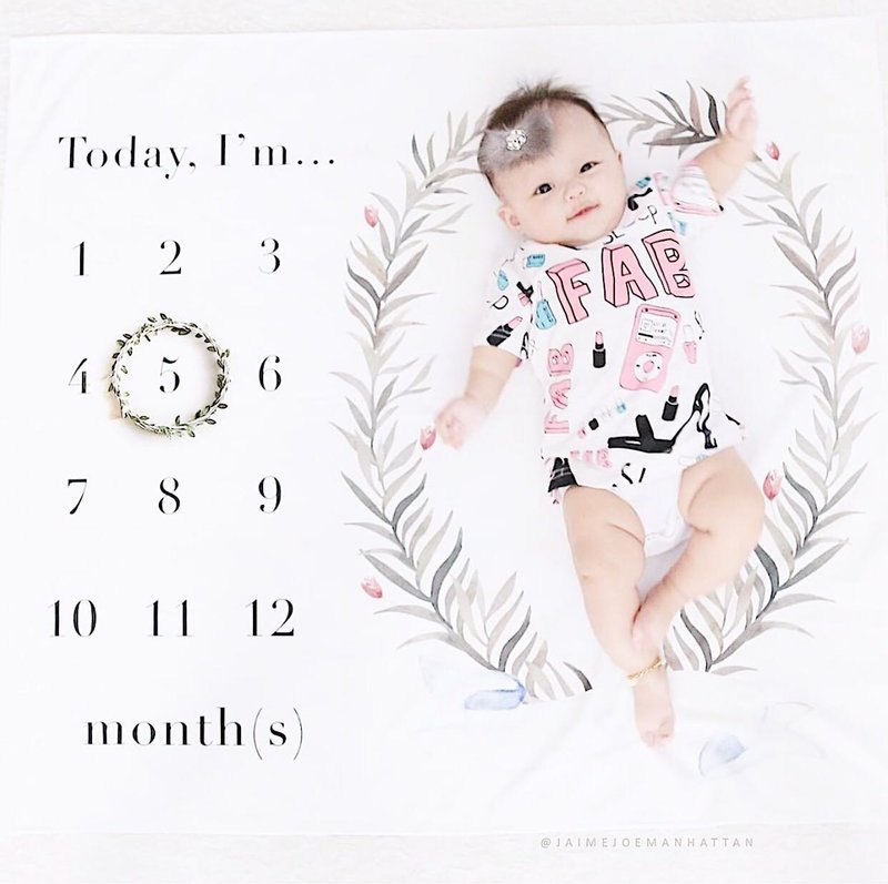 Wreath Milestone Blanket