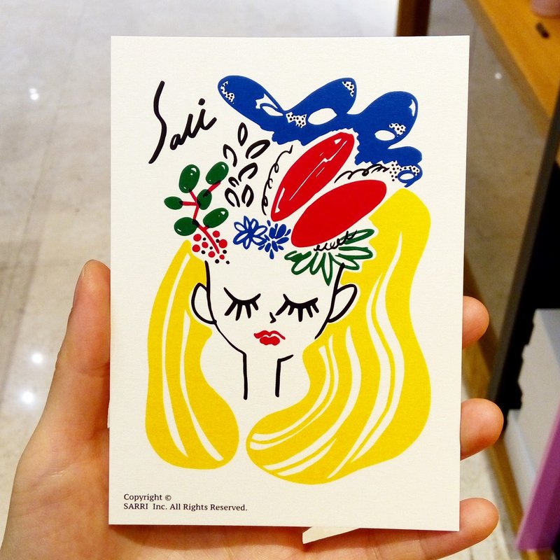 Daughter Card Postcard Birthday Card Design Coloring Illustration Card This Card Universal Card Art Art Modern Lovers Love Special Interesting Weird Characters Weird Cute Taiwan Yellow Fun Funny Eye-catching Tale of Art Sequins Dazzle Cool Not Famous Brand