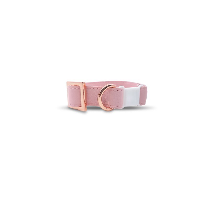 Blush Cat Collar with Rose Gold Hardware (Safety Breakaway Buckle)