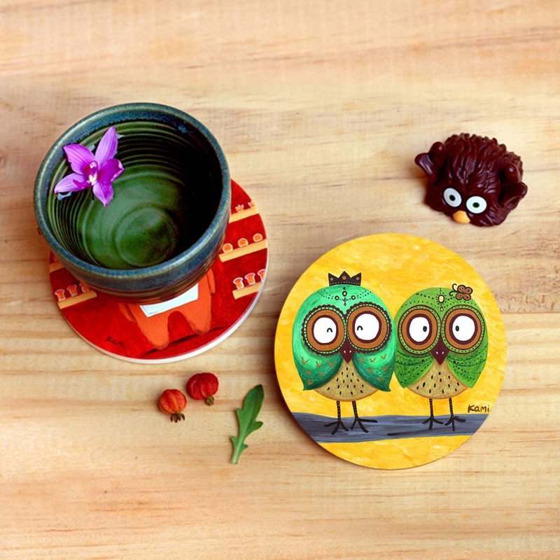 Ceramic water coaster ∣ walking