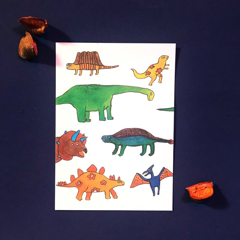 A lot of dinosaurs and cool cards