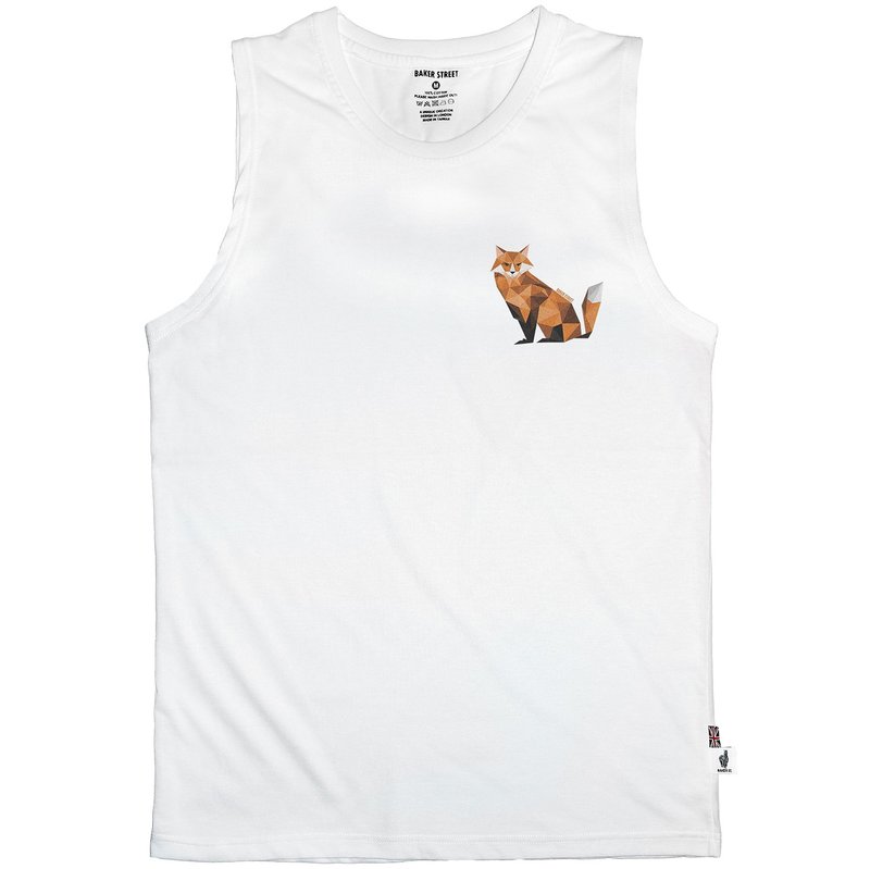 British Fashion Brand -Baker Street- Little Fox Printed Tank Top