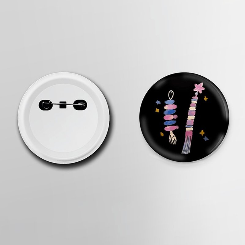 Season Qualification Cowherd and Weaver mini badges - Tanabata ornaments