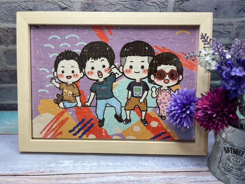 手繪【客製化拼圖】專屬下單專區 居家擺飾 紀念禮物 美好回憶 - 擺飾/家飾品 - 其他材質 粉紅色