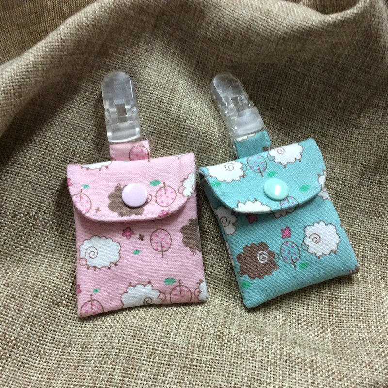 Peace symbol bag key ring cover clouds sheep