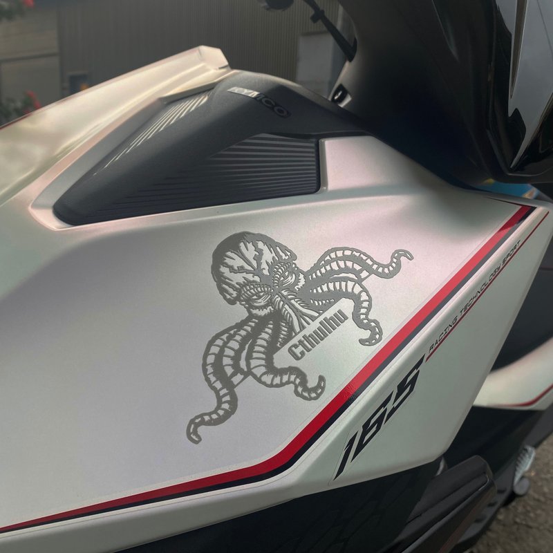 蘇魯 夜饜 黑暗神話 車身貼紙 反光貼紙 機車貼紙 簍空無底 - 貼紙 - 防水材質