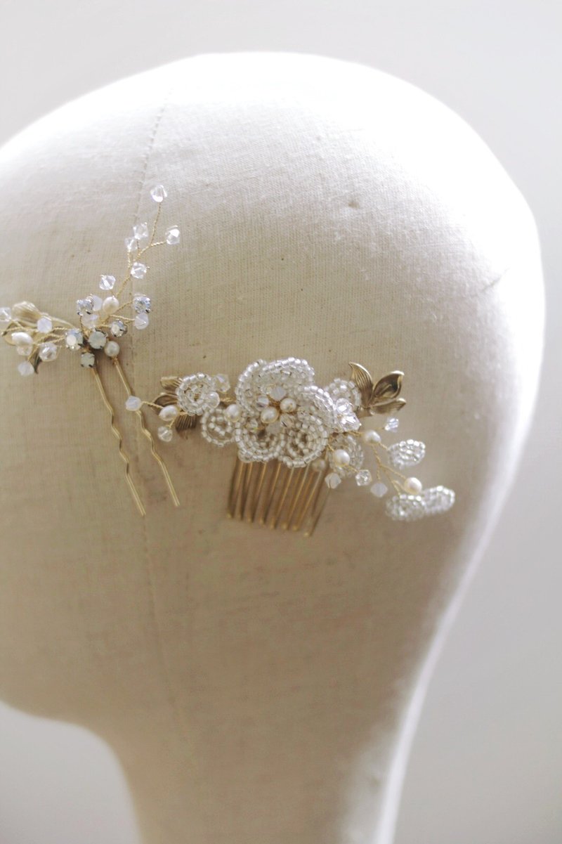 Vintage Swarovski Crystal Bridal Headpiece (set of 2 pieces), Bridal Headpiece,