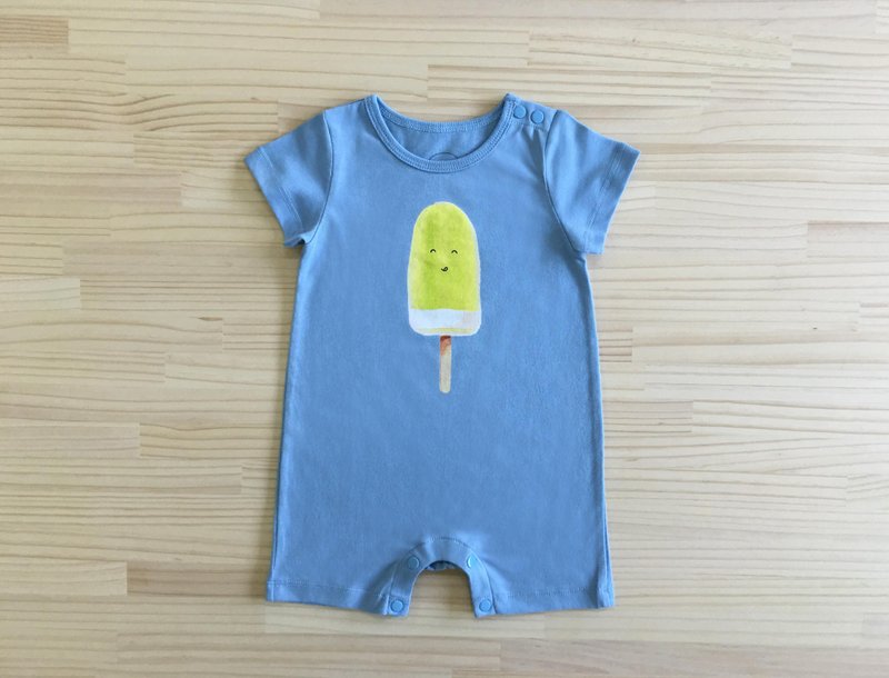 Gujui love to eat ice _ organic cotton fart clothing / jumpsuit _ blue
