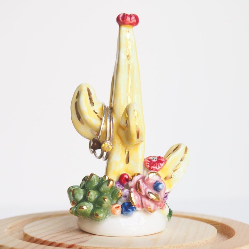 The Yellow Cactus and Baby Succulent