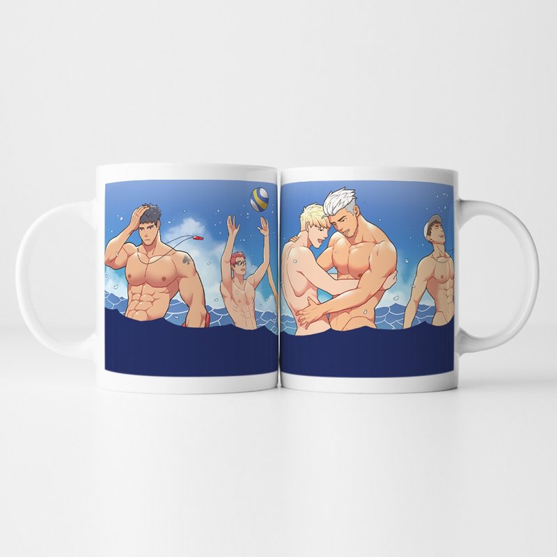Boy bathing temperature sensitive color cup