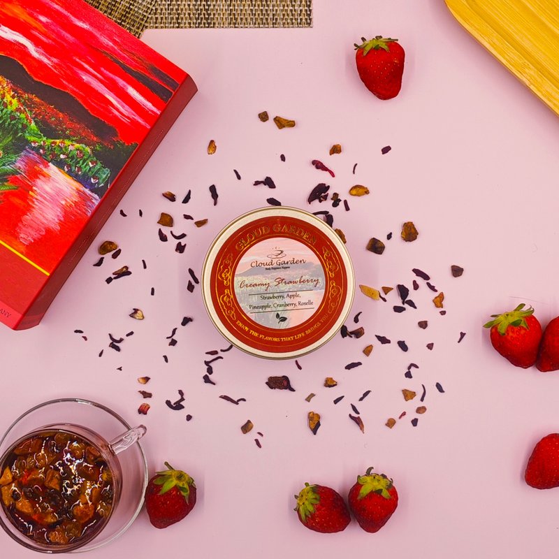 助消化 | 亮膚色 | 忌廉草莓 花果茶  茶葉 茶包 送禮 茶包 - 茶葉/茶包/水果茶 - 植物.花