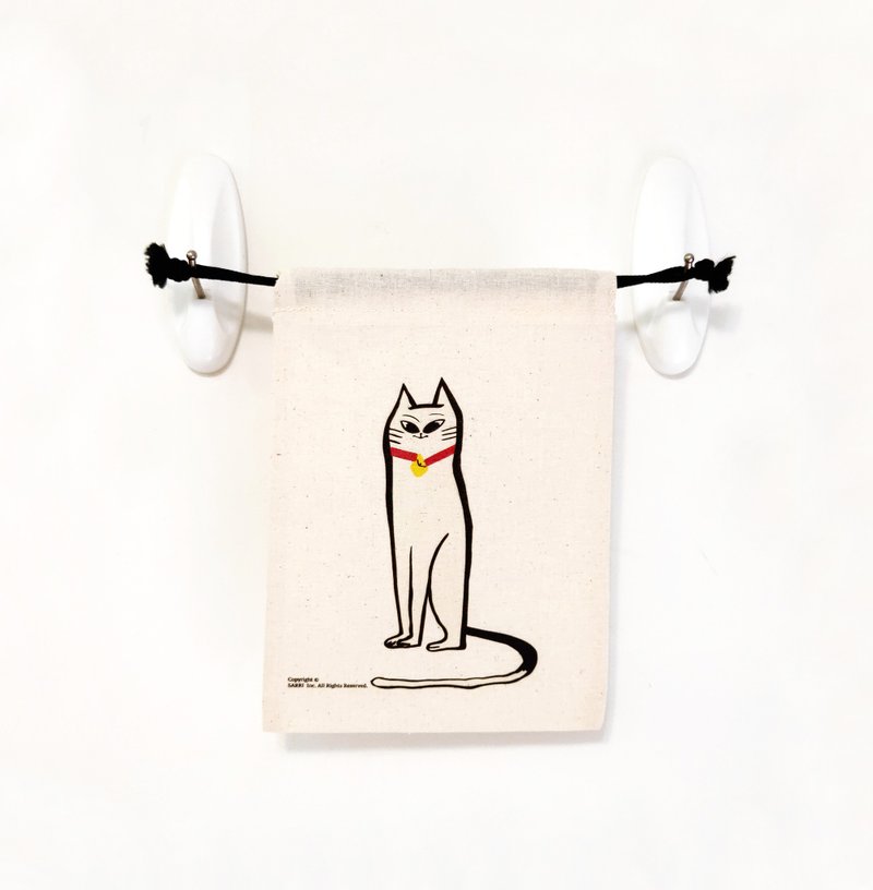 Bunch pocket white cat cat canvas bag tote bag eco bag drink bag exchange gift