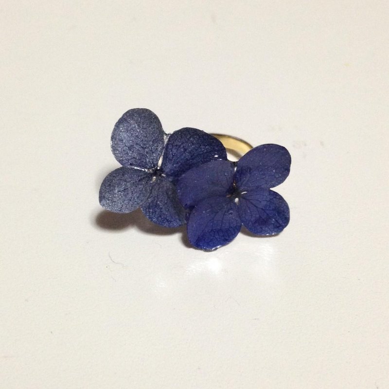ラピスラズリ*紫陽花のピンキーリング
