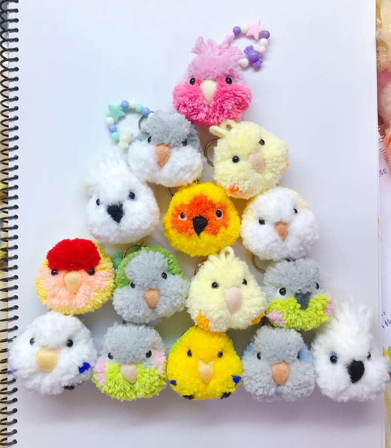 Mini hair ball parrot pin pendant child hairpin bird