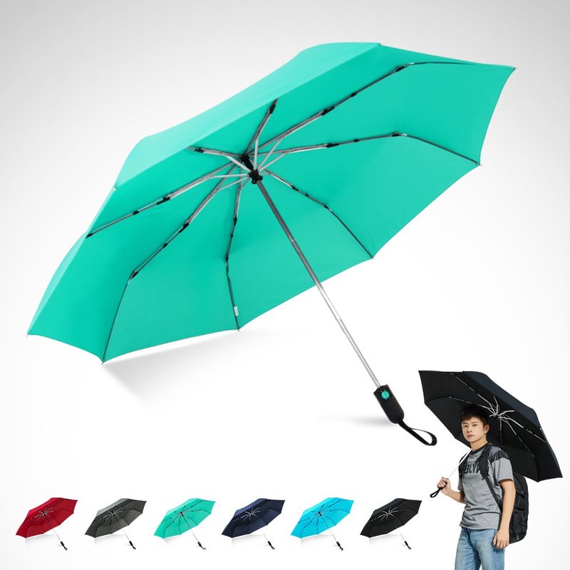TDN省力回壓極簡超撥水自動開收傘超大防風雨傘(蒂藍) - 雨傘/雨衣 - 防水材質 綠色