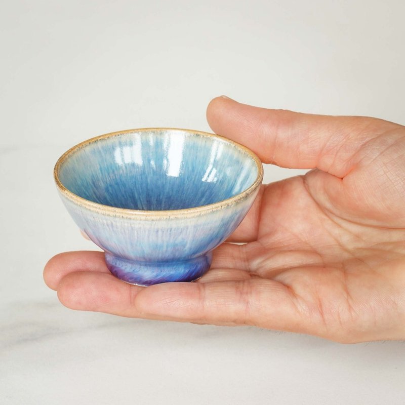 一点もの - Cup Guinomi 蒼天釉 – Daisuke Mino - 茶壺/茶杯/茶具 - 陶 藍色