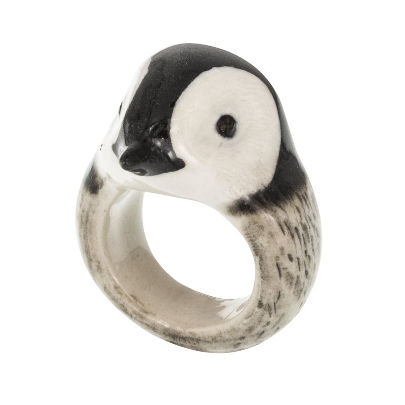 Little Penguin porcelain Ring (Size S) animal cute handmade Christmas gift France