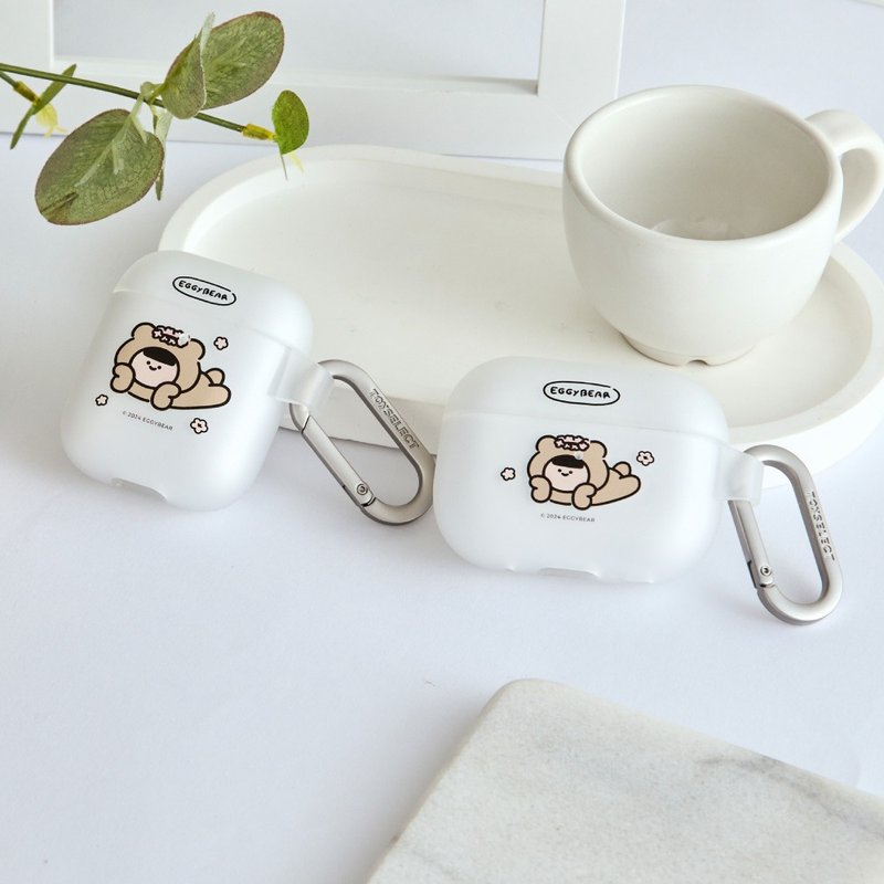 蛋塔熊妹趴著發呆強悍防摔AirPods保護套 - AirPods/耳機保護套 - 塑膠 多色