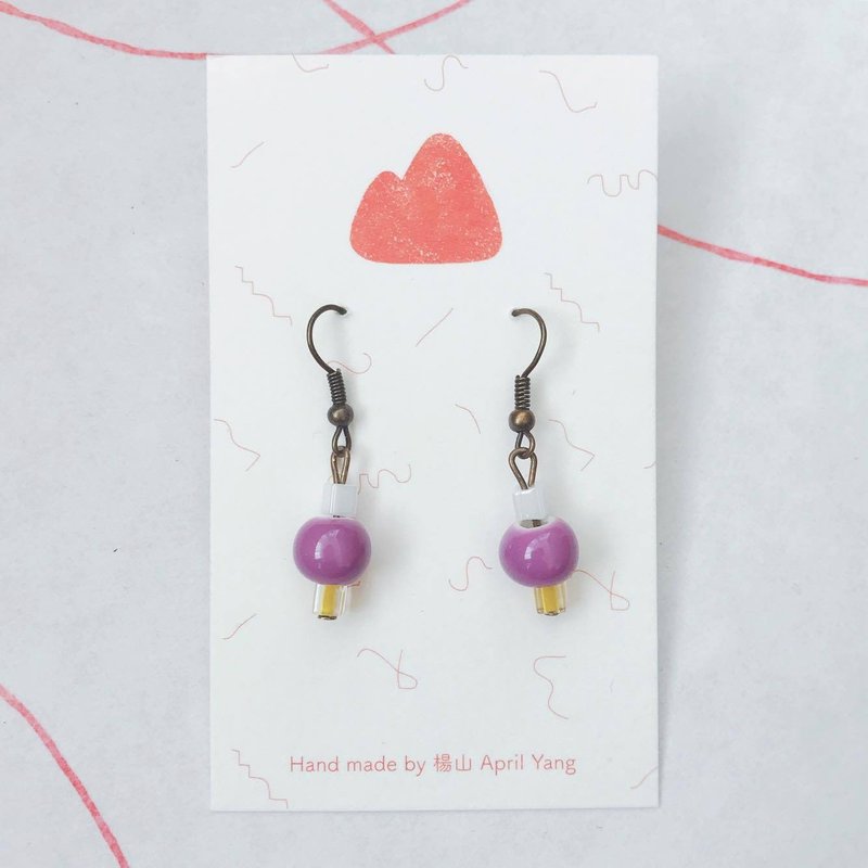 ︴ lavender ice cream ︴ needle / clip earrings