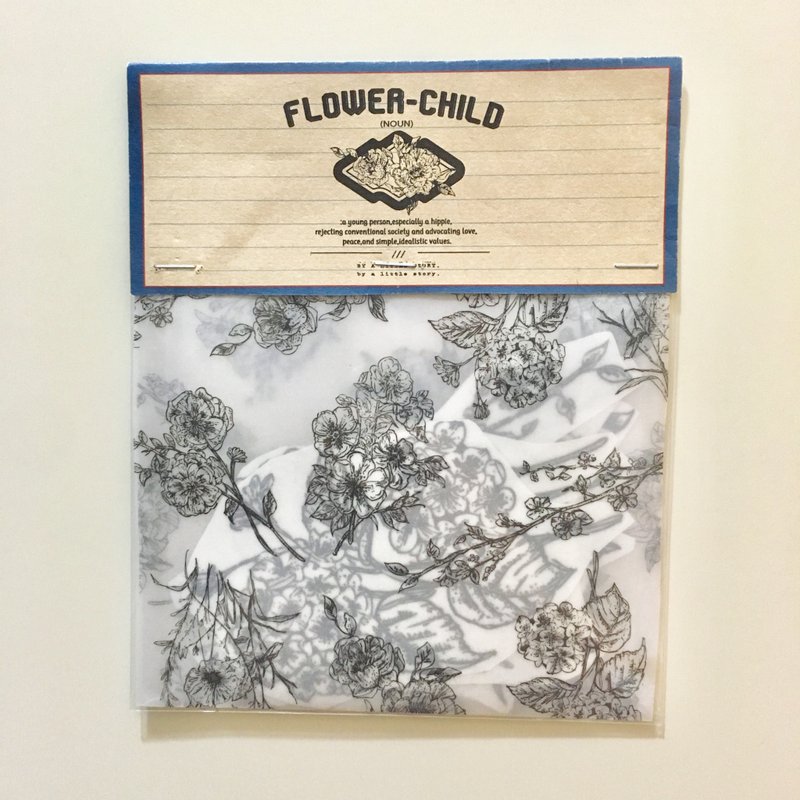FLOWER-CHILD hand-painted wind transparent sticker (flower)