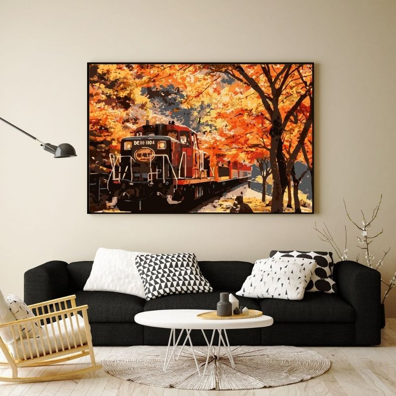 嵐山小火車 創意數字油畫 【銷售排行榜】 - 插畫/繪畫/寫字 - 其他材質