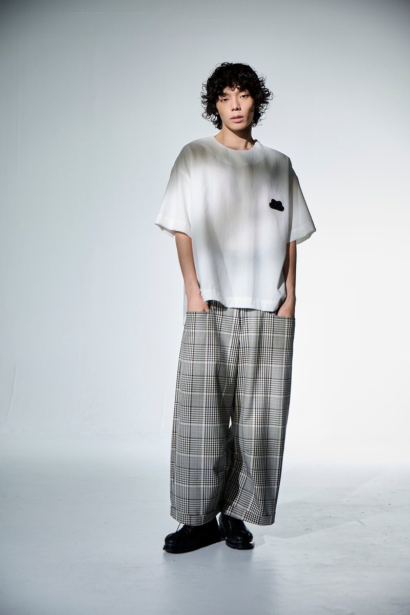 圖章短袖上衣 - 其他 - 其他材質