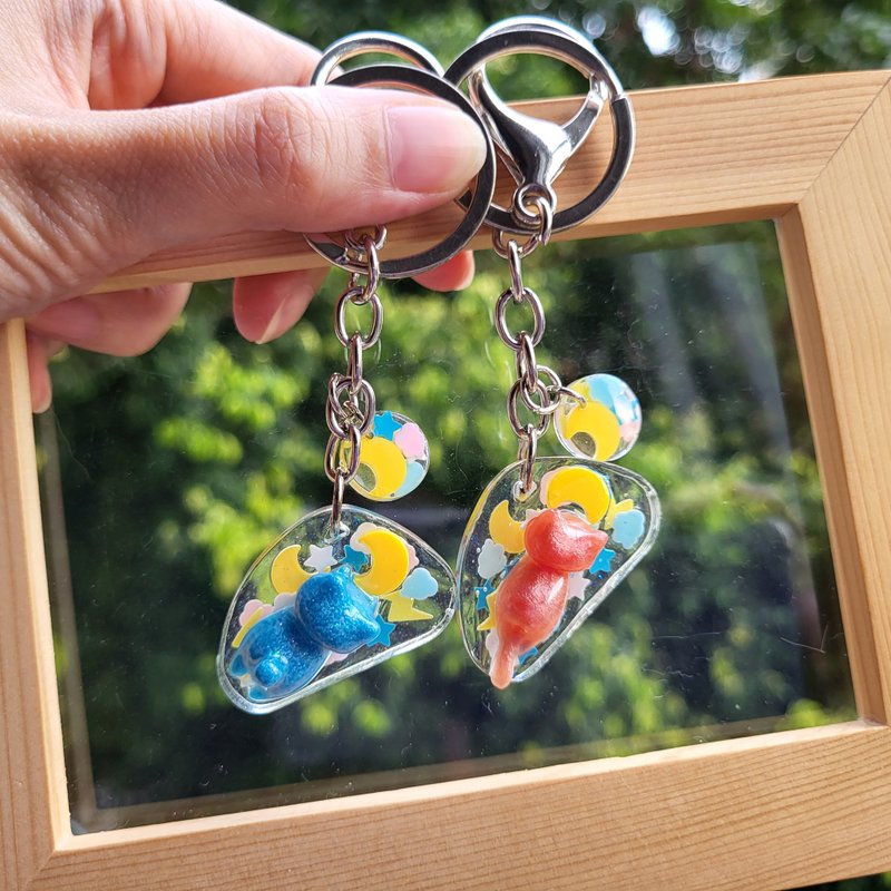 喵糖夢工場系列 星月喵夢境 - 鑰匙圈/鑰匙包 - 樹脂