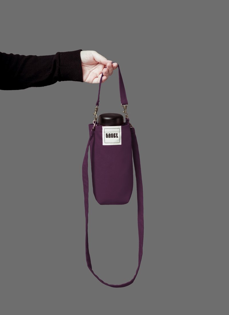 Universal environmentally friendly beverage bag detachable long strap with oblique shoulder portable purple