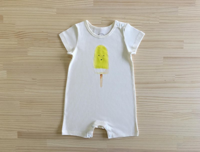 gujui eat ice _ organic cotton bag fart clothing / jumpsuit _ Beige
