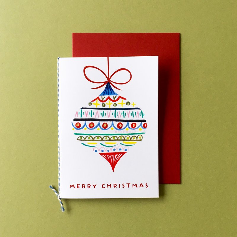 Merry Christmas Baubles Card