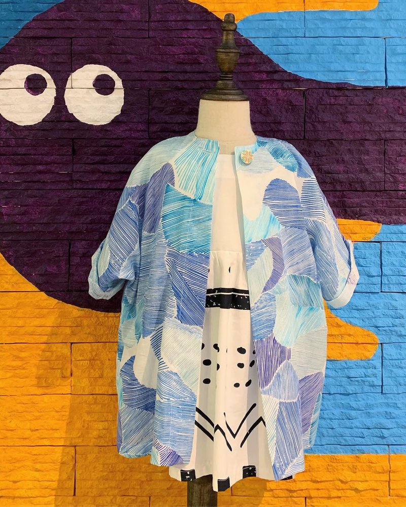 Kids Blue Waves Coat