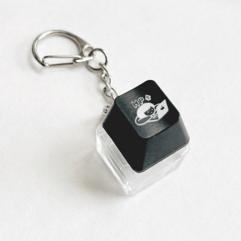 吳郁小姐減壓按鍵匙扣 | HP值 (工作中) - 鑰匙圈/鑰匙包 - 塑膠 黑色