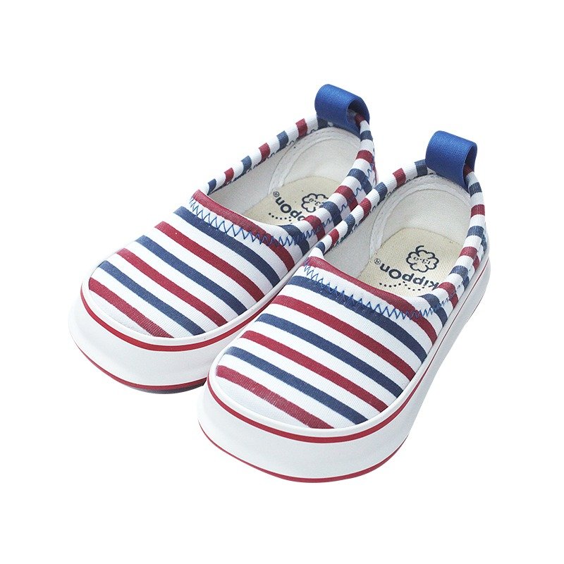 Japan SkippOn children's casual shoes - red and blue stripes (17cm)