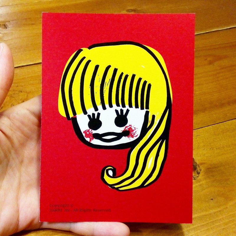 Daughter (can make A3 size posters) Birthday Card Design Coloring Illustrator Picture Card Universal Card Art Love Special Funny Strange Character Strange Cute Taiwan Playable