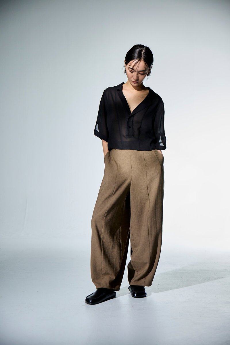 透透五分袖短上衣 - 女上衣/長袖上衣 - 其他材質 黑色