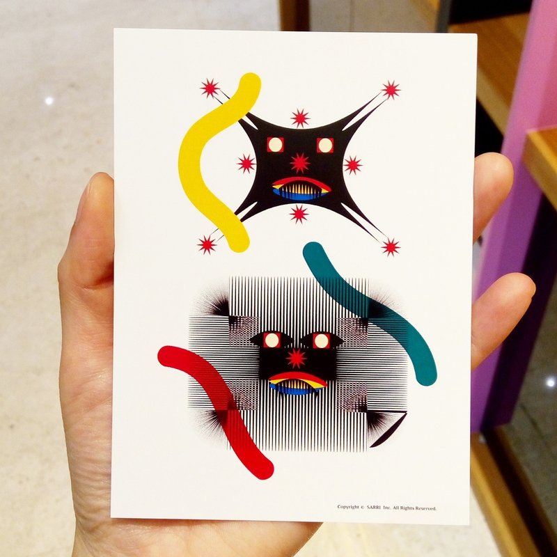 "Fireworks" Postcard Birthday Card Design Coloring Illustration Photo Album Card Universal Card Art Art Modern Lovers Love Special Interesting Weird Features Weird Cute Taiwan Yellow Fun Funny Eye-catching Tale of Art Sequins Dazzle Cool Not Famo