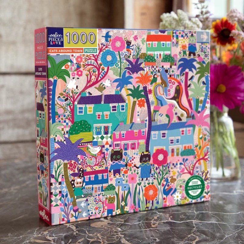eeBoo 1000 Piece Puzzle Cats Around Town 1000 Piece Puzzle Shop