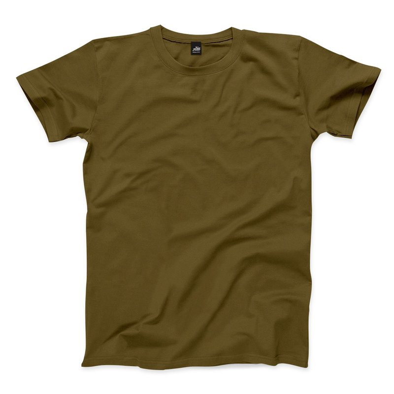 Plain neutral short-sleeved T-shirt - Army Green