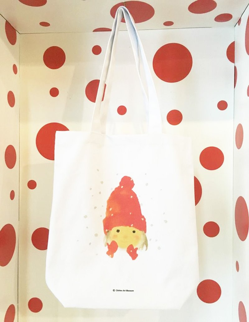 Iwasaki Tomohiro-Girl Wearing Red Wool Hat-Illustration Canvas Bag