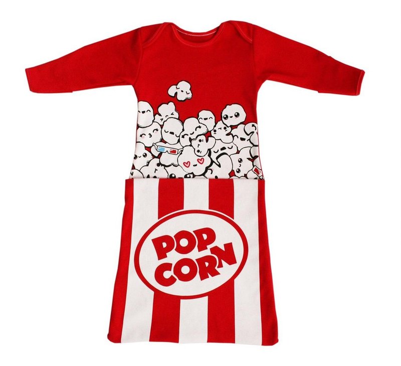Happy Movie Time Popcorn Capsule 2-WAY Kickproof Sleeping Bag